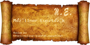 Müllner Euszták névjegykártya